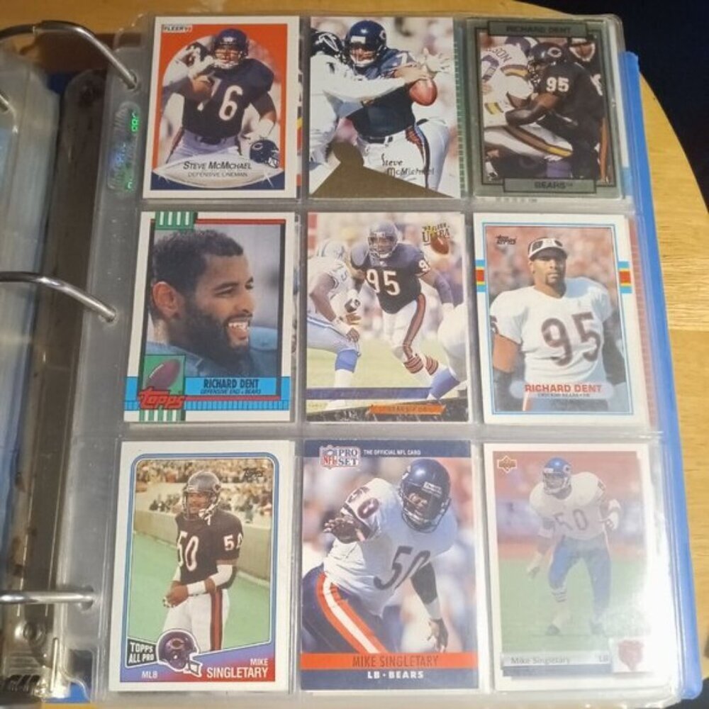 Richard Dent Steve McMichael Mike Singletary 9 Card Lot Chicago Bears